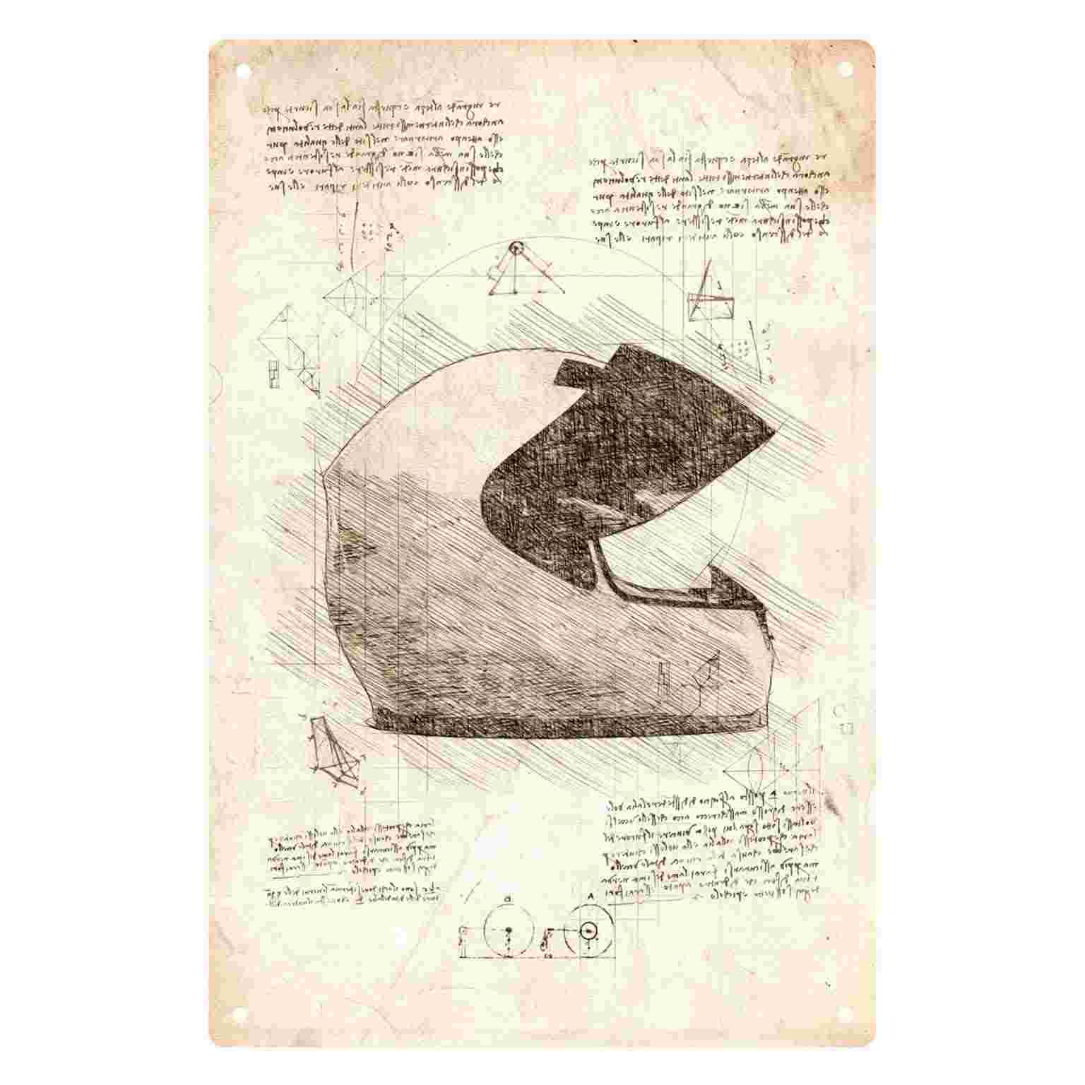 Home Decor Medieval - 2D FLAT 1pc Vintage Medieval Helmet