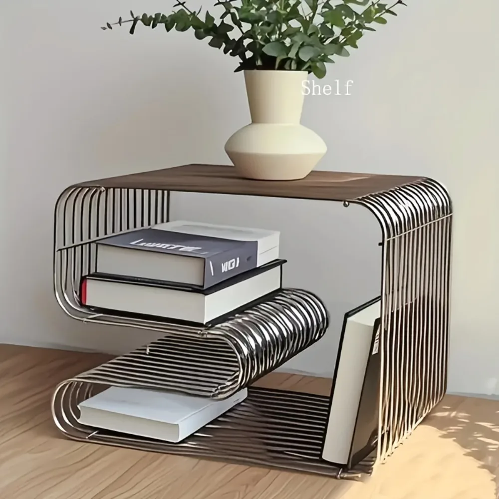 Home Decor Magazine - Scandinavian-Inspired Metal Bookshelf - Sleek, Multi-Purpose