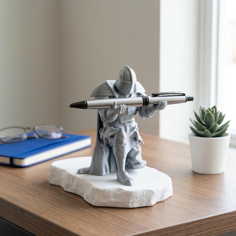 Home Decor Medieval - Knight Pen Holder Resin Medieval Armor