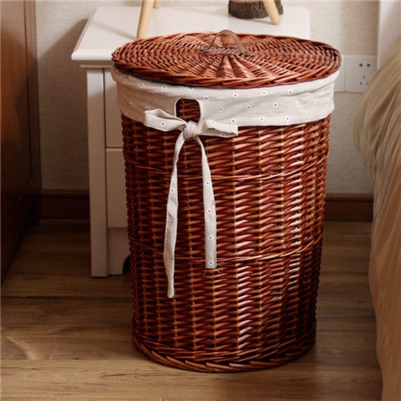Home Decor Rattan - Vintage Style Rattan Woven Dirty Clothes