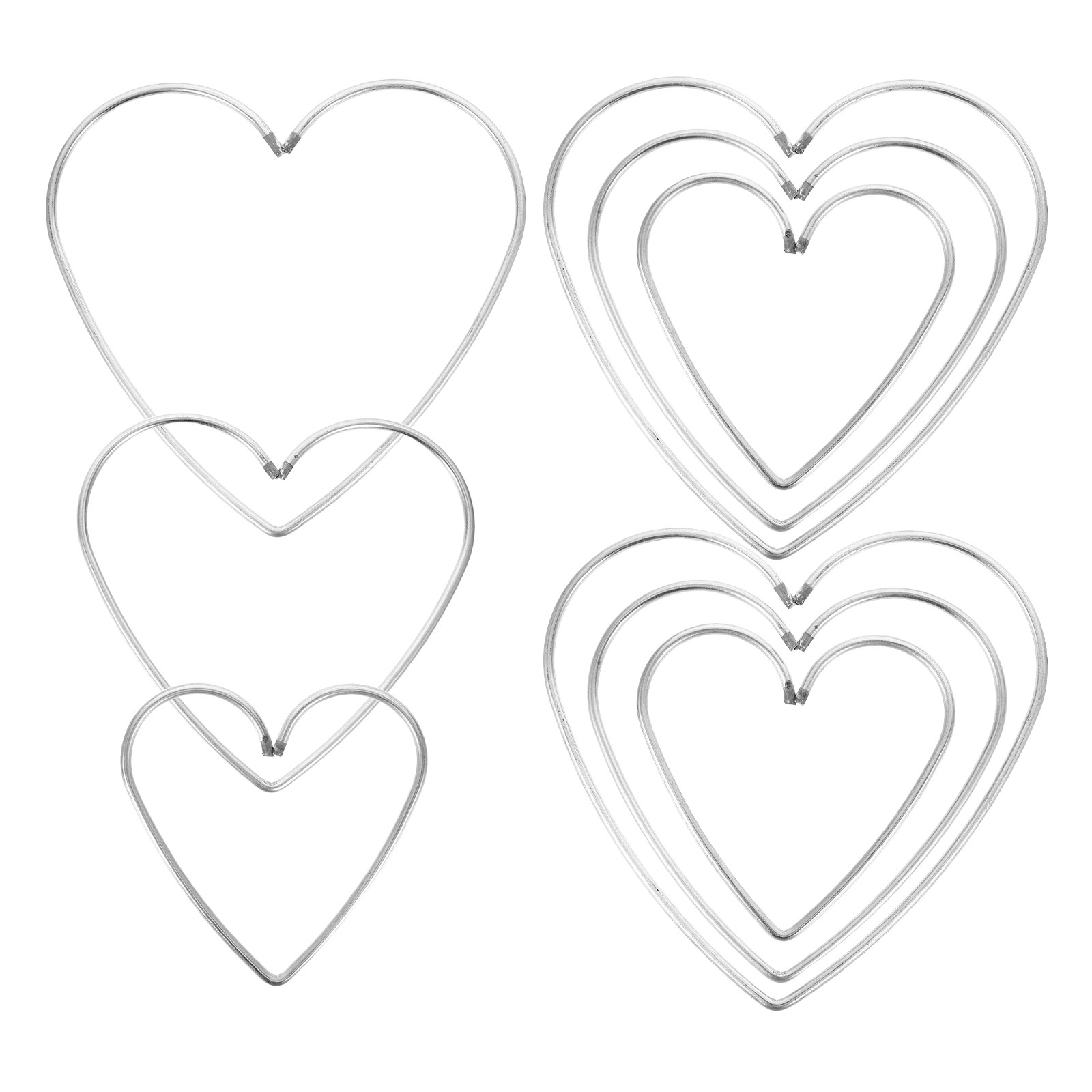 Home Decor Curtain - 9Pcs Dreamcatcher Iron Rings Heart Shape
