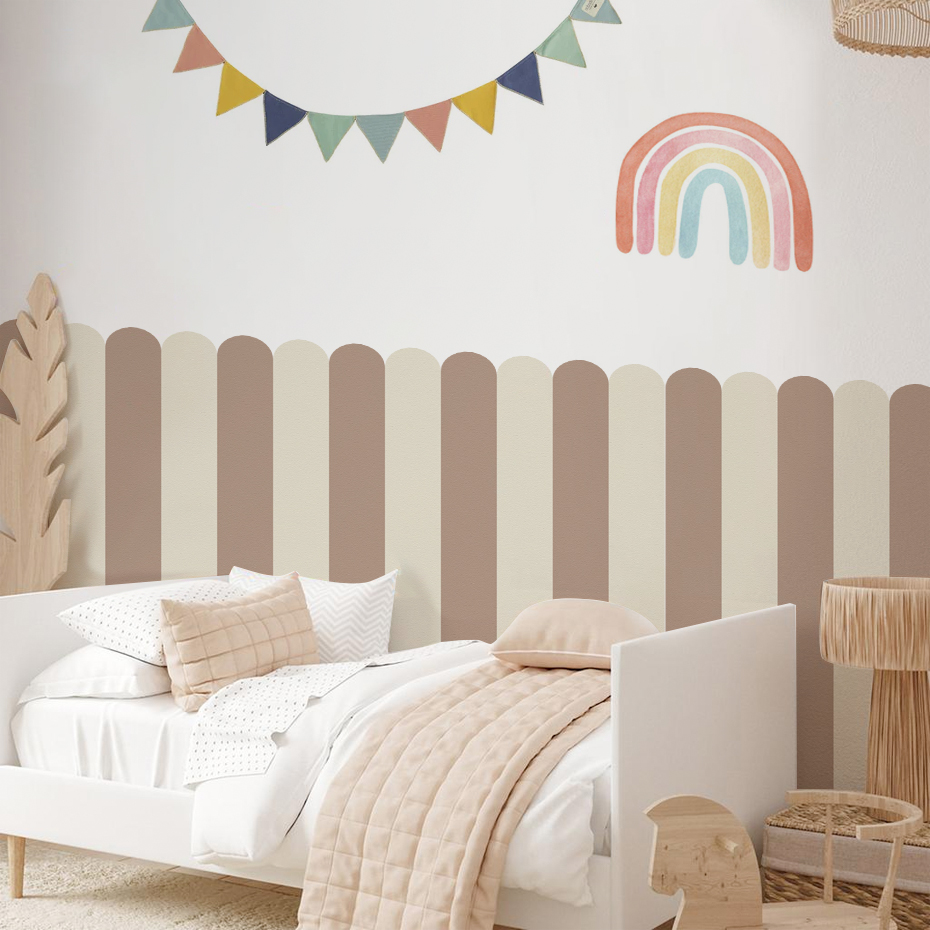 Home Decor Wallpaper - Multicolor Vertical Striped Arc Wallpaper Nursery