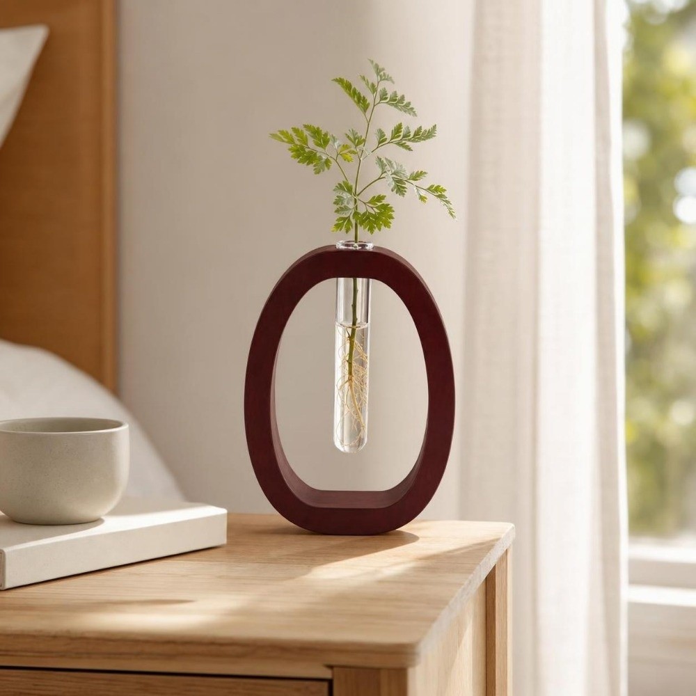 Wooden Hydroponic Flower Vase  - огляд і ціна Terrarium Glass Bottle