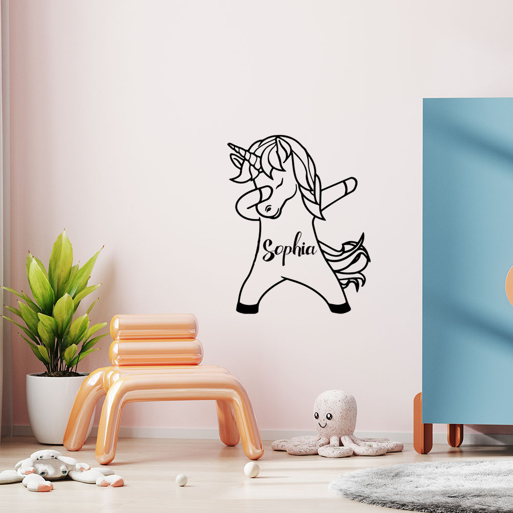 1PC Diy Unicorn Customized Nam - огляд і ціна Home Decor Wallpaper