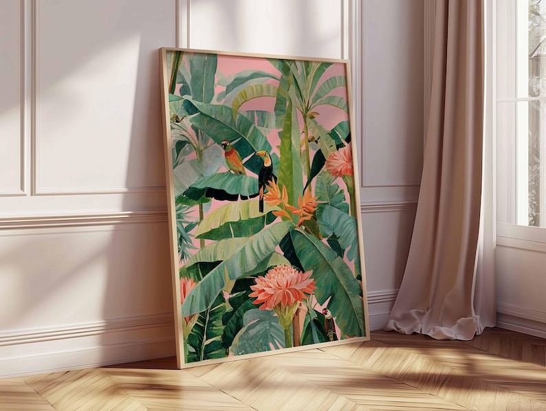 1pc Retro Tropical Canvas Post - огляд і ціна Home Decor Youtube