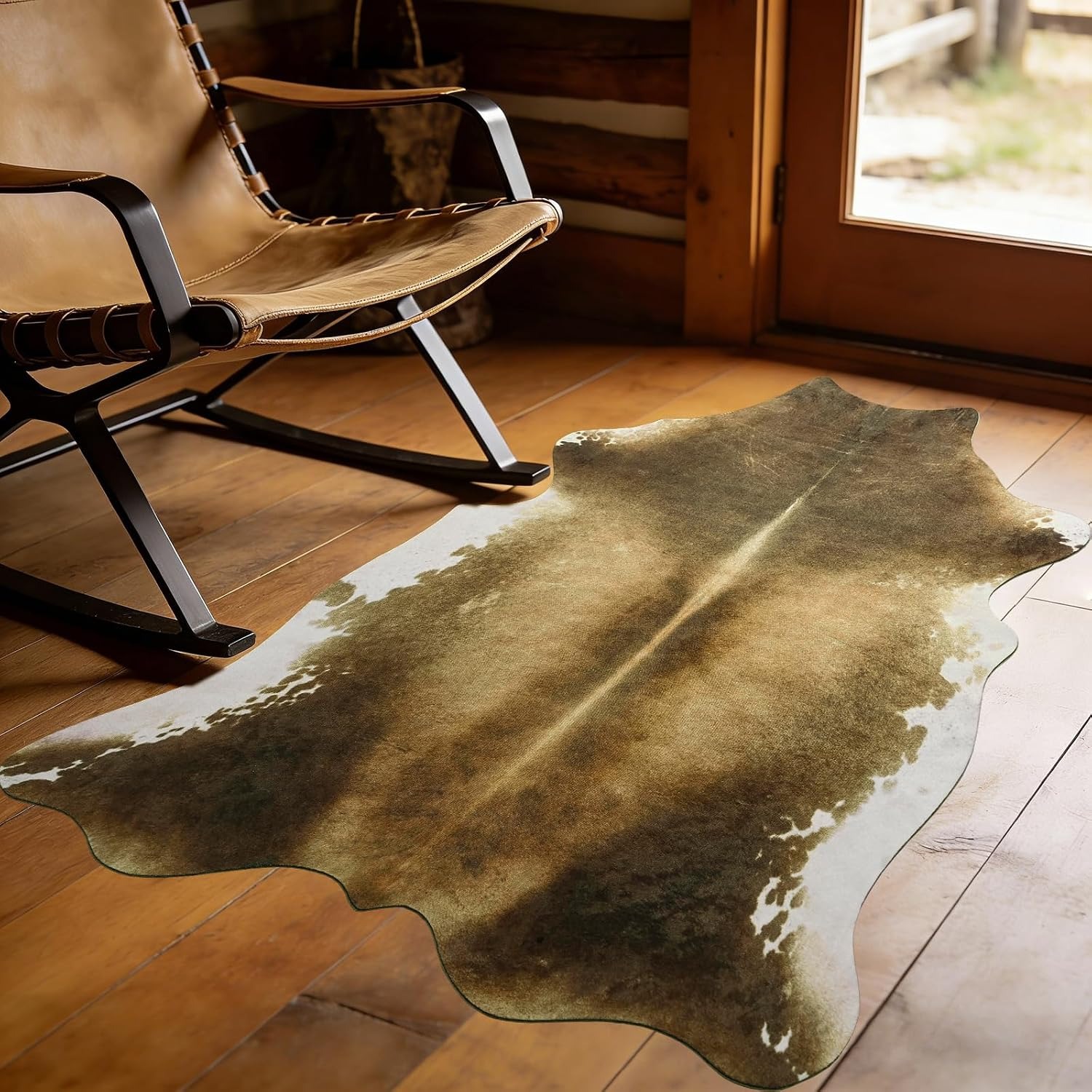 Living Room Carpet Soft Fluffy - огляд і ціна Cowhide Rug Faux