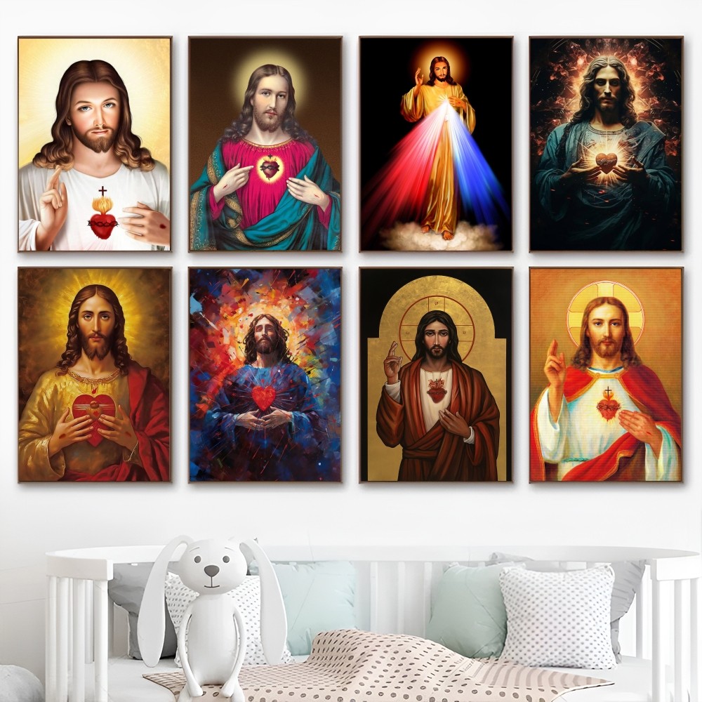 Sacred Heart of Jesus Canvas G - огляд і ціна Home Decor Wallpaper