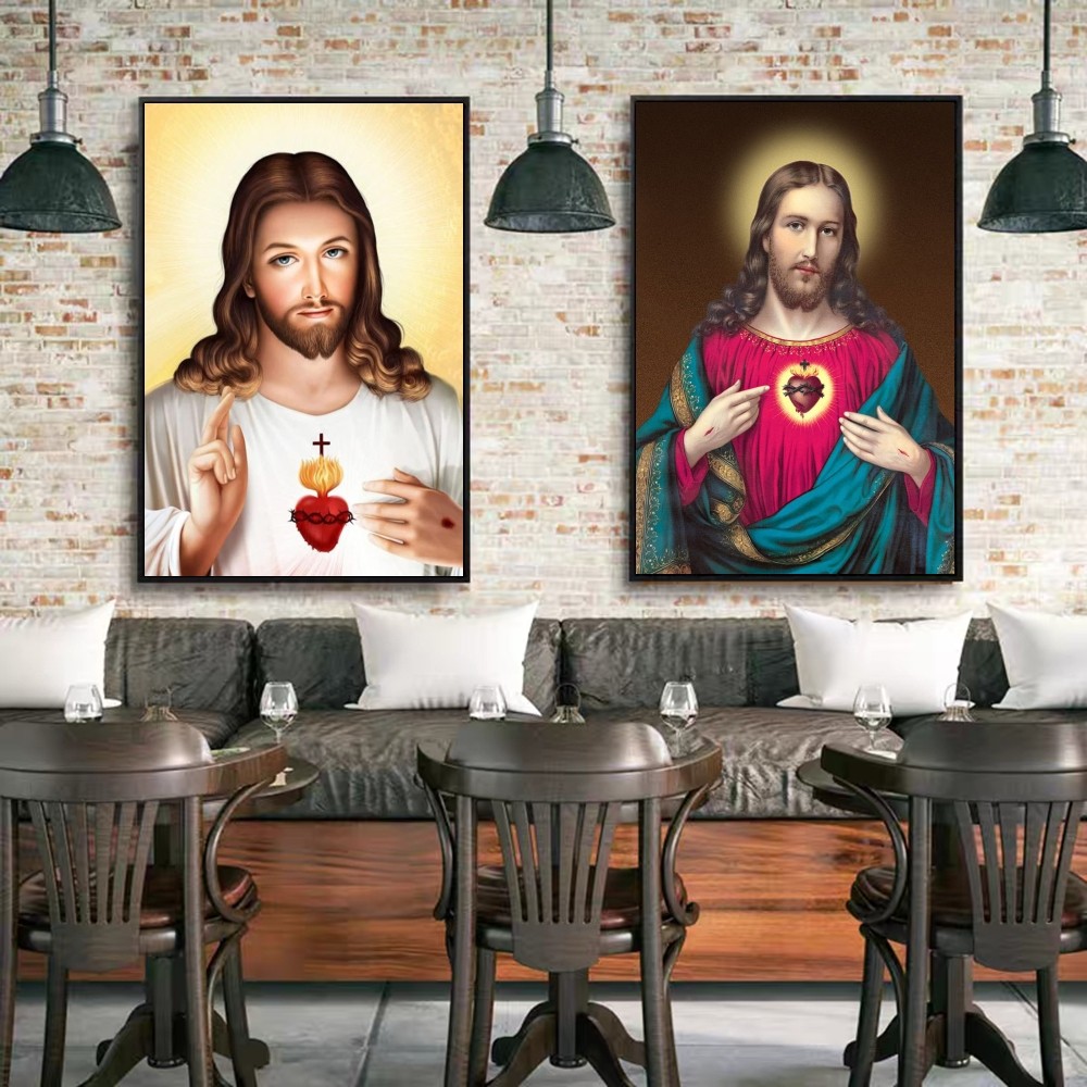 Sacred Heart of Jesus Canvas G - огляд і ціна Home Decor Wallpaper