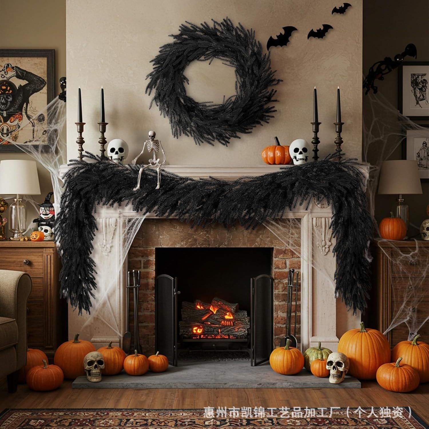 Black Norfolk Pine Halloween R - огляд і ціна Home Decor Rattan