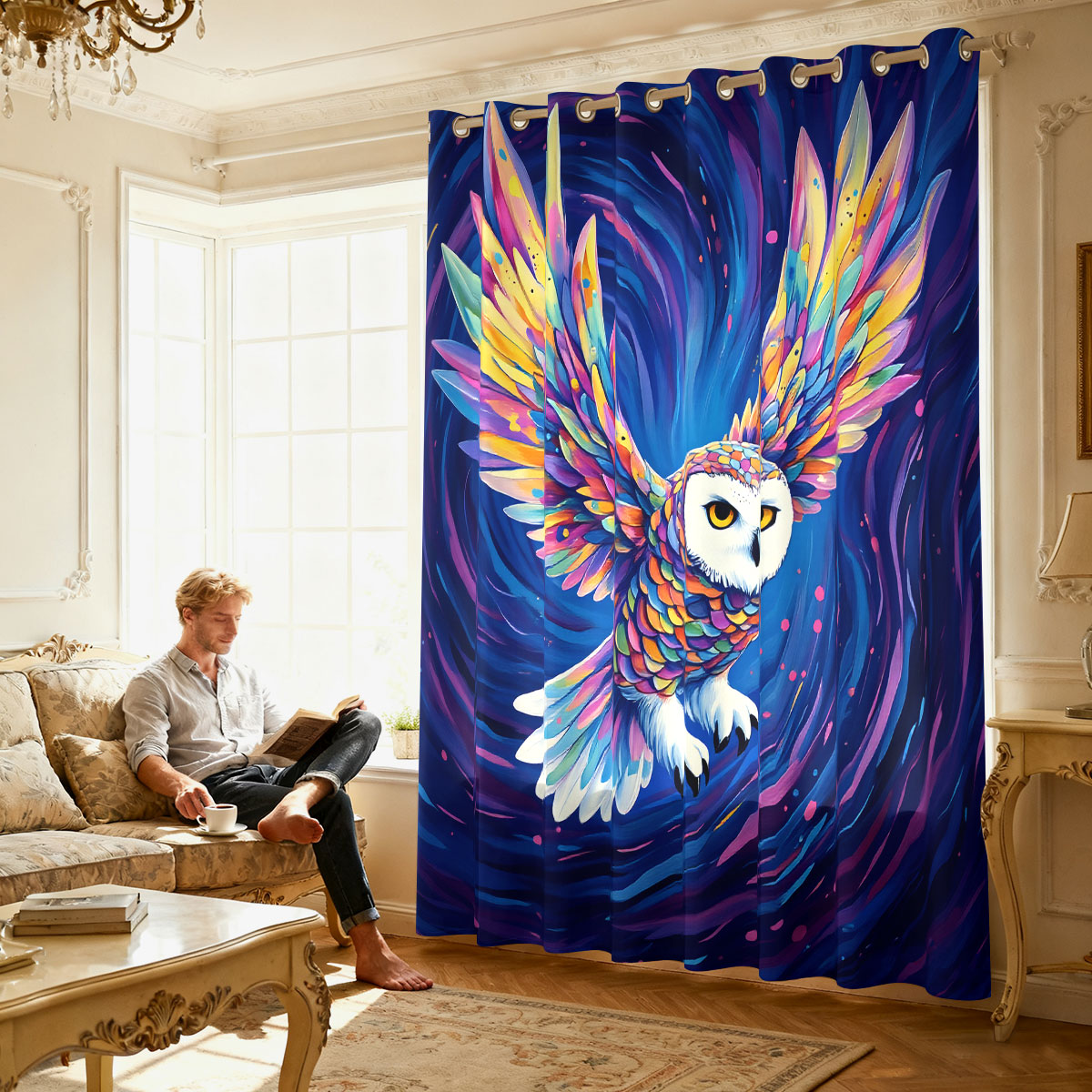 1PC Colorful Starry Sky Flying - огляд і ціна Home Decor Curtain