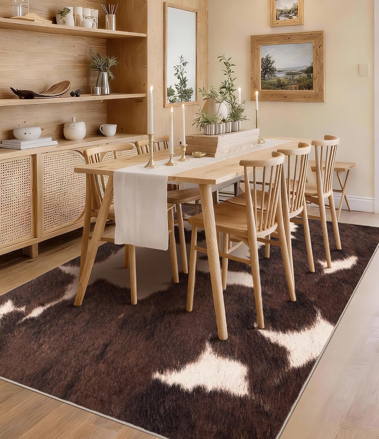 Brown Faux Cowhide Area Rug, S - огляд і ціна Cowhide Rug Faux