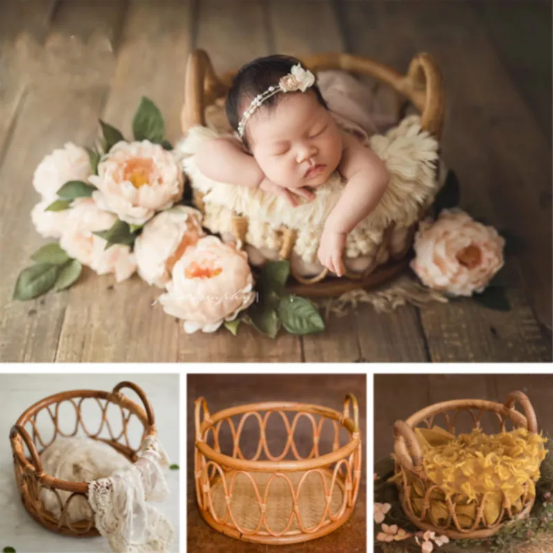 Baby Rattan Basket Newborn Pho - огляд і ціна Home Decor Rattan