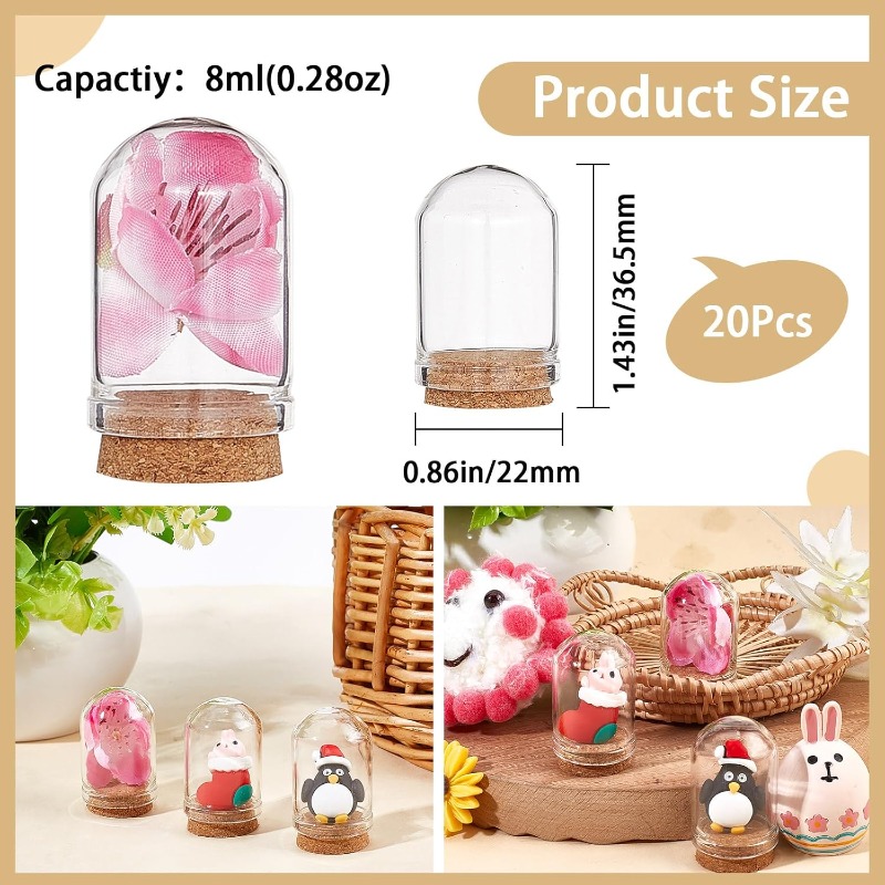 20 Sets Glass Cloche Dome Mini - огляд і ціна Terrarium Glass Bottle