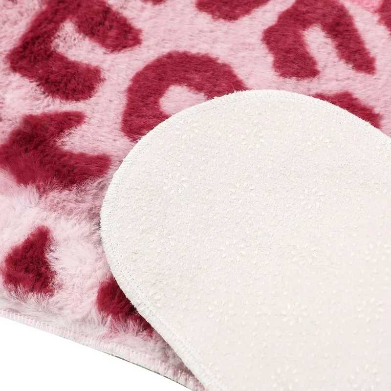 VIKAMA Pink Leopard Print Irre - огляд і ціна Cowhide Rug Faux