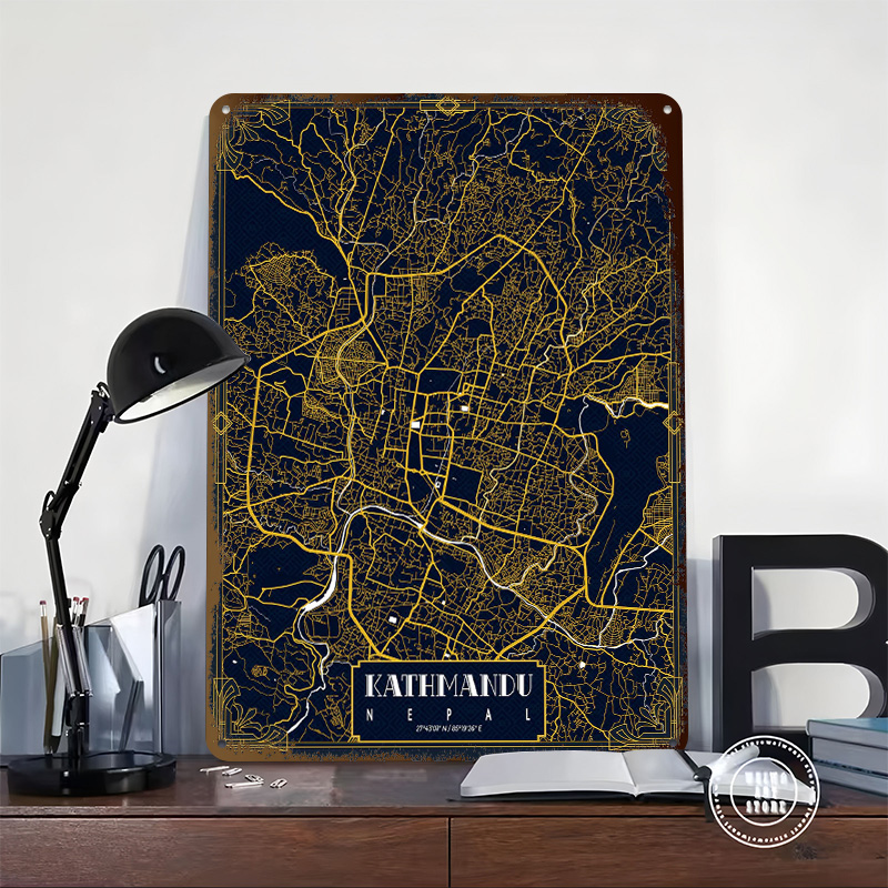 Kathmandu City Map Gold 3D Tex - огляд і ціна Home Decor Kathmandu