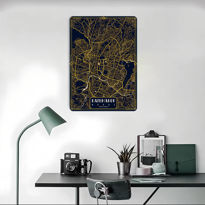 Kathmandu City Map Gold 3D Tex - огляд і ціна Home Decor Kathmandu
