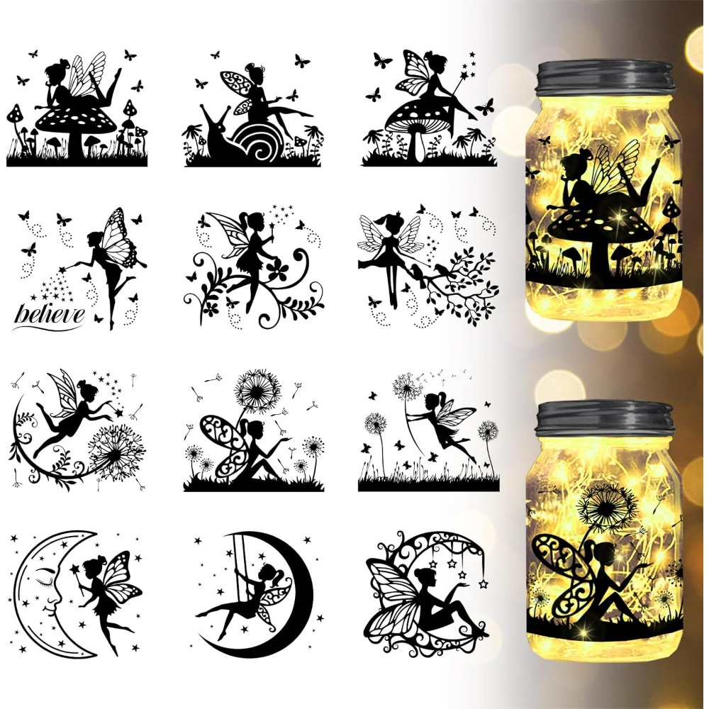 Elf Silhouette Jar Cutouts Pap - огляд і ціна Home Decor Wallpaper