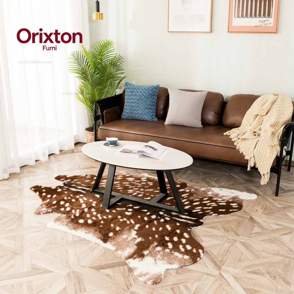 Fashion Hot Faux Deer Printed  - огляд і ціна Cowhide Rug Faux