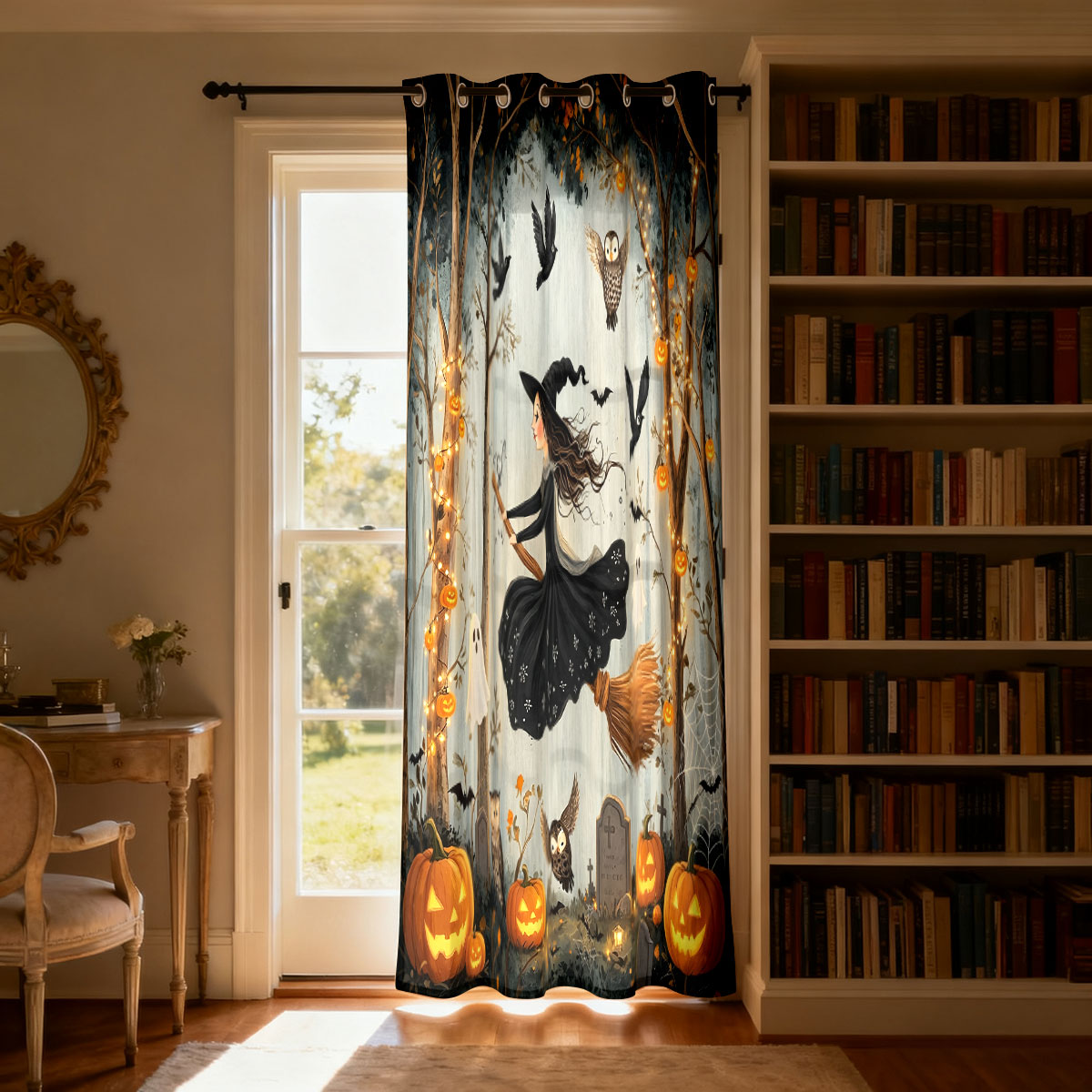 1PC Halloween Witch Pumpkin Gh - огляд і ціна Home Decor Curtain