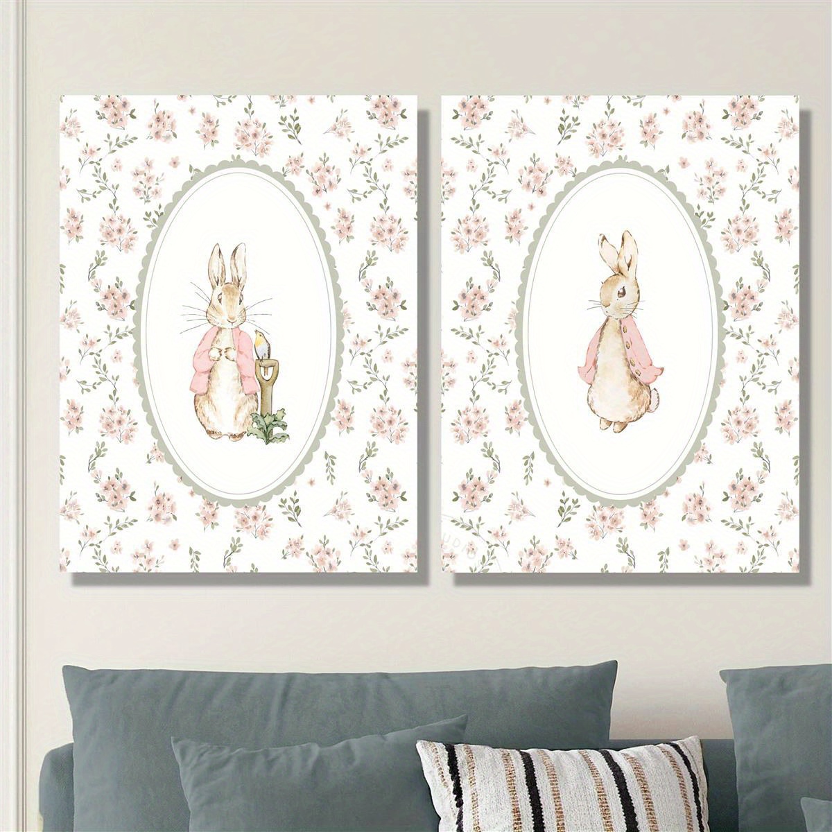2pcs Retro Easter Rabbit Canva - огляд і ціна Home Decor Youtube