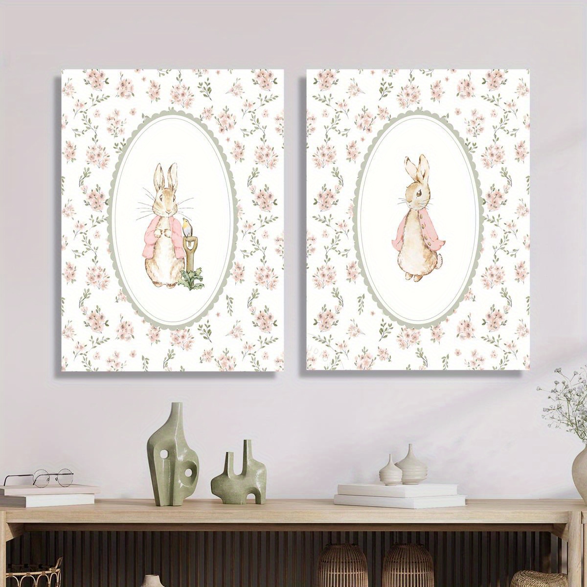 2pcs Retro Easter Rabbit Canva - огляд і ціна Home Decor Youtube