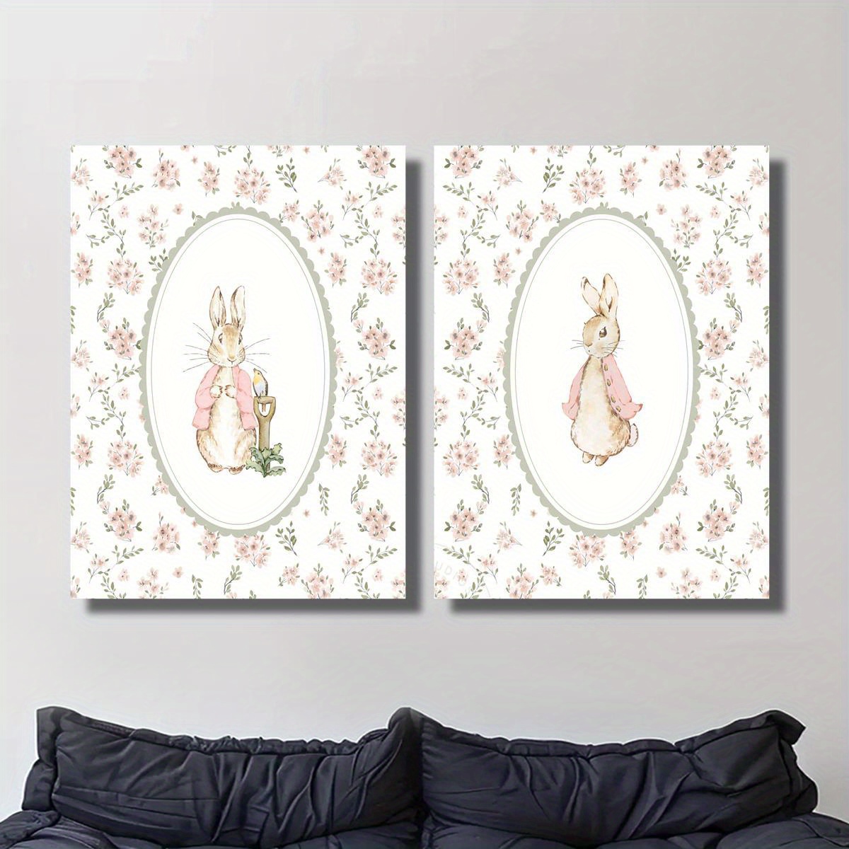 2pcs Retro Easter Rabbit Canva - огляд і ціна Home Decor Youtube