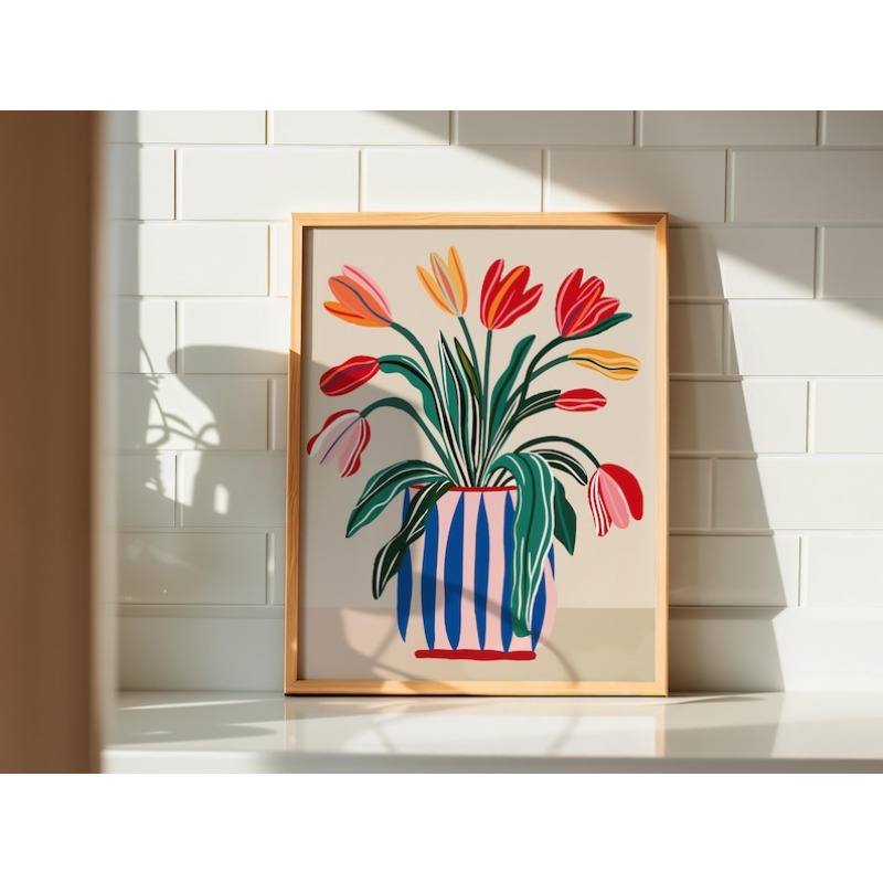 2pcs Tulip Flowers Canvas Wall - огляд і ціна Home Decor Youtube