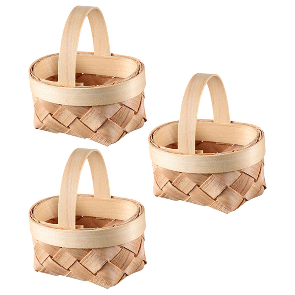 3Pcs Mini Woven Basket Handmad - огляд і ціна Home Decor Rattan