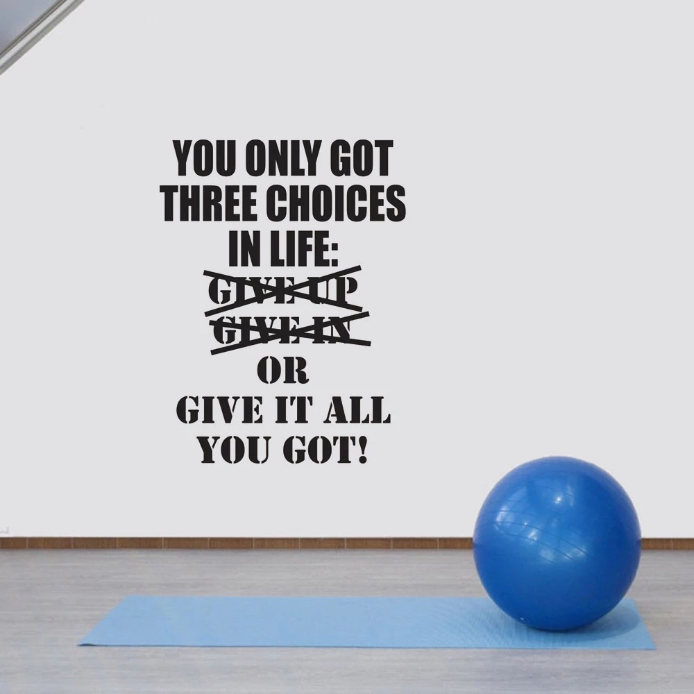 1 pc hot sale GYM culture Wall - огляд і ціна Home Decor Wallpaper