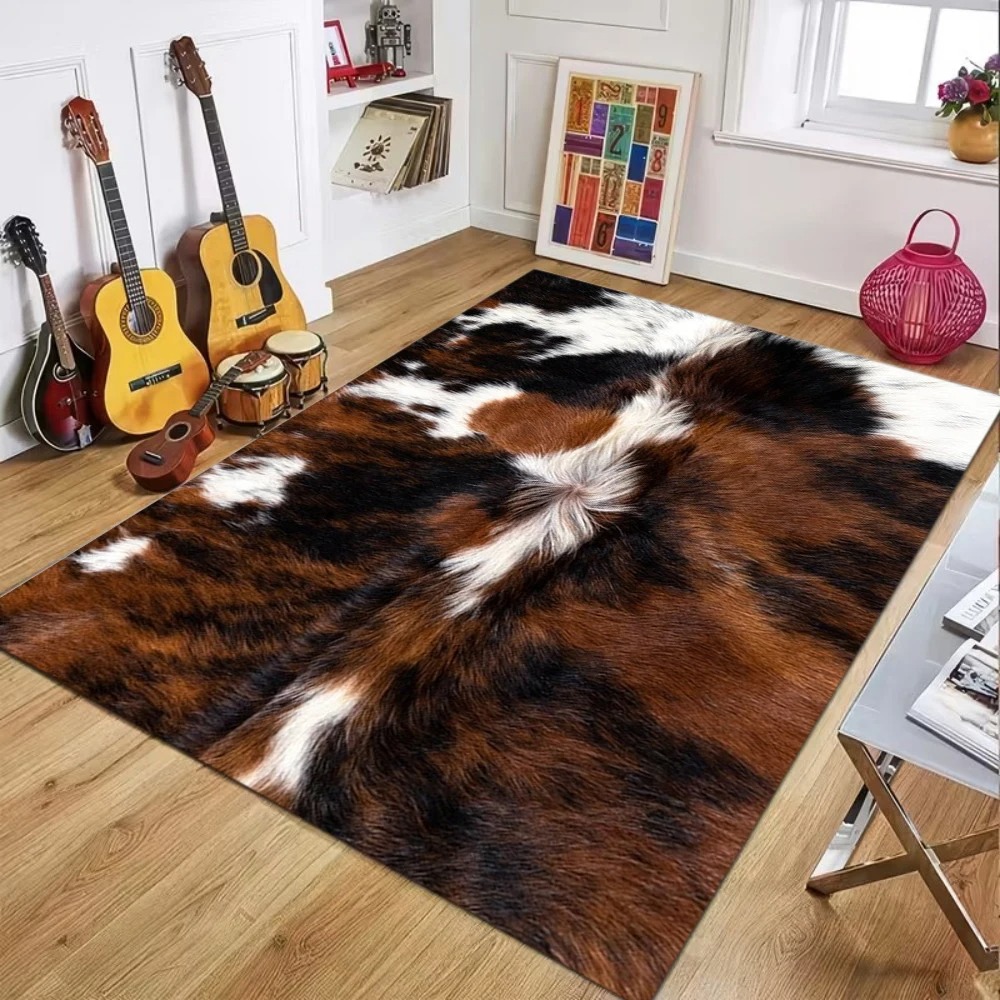 Faux Cowhide Pattern Area Rug  - огляд і ціна Cowhide Rug Faux