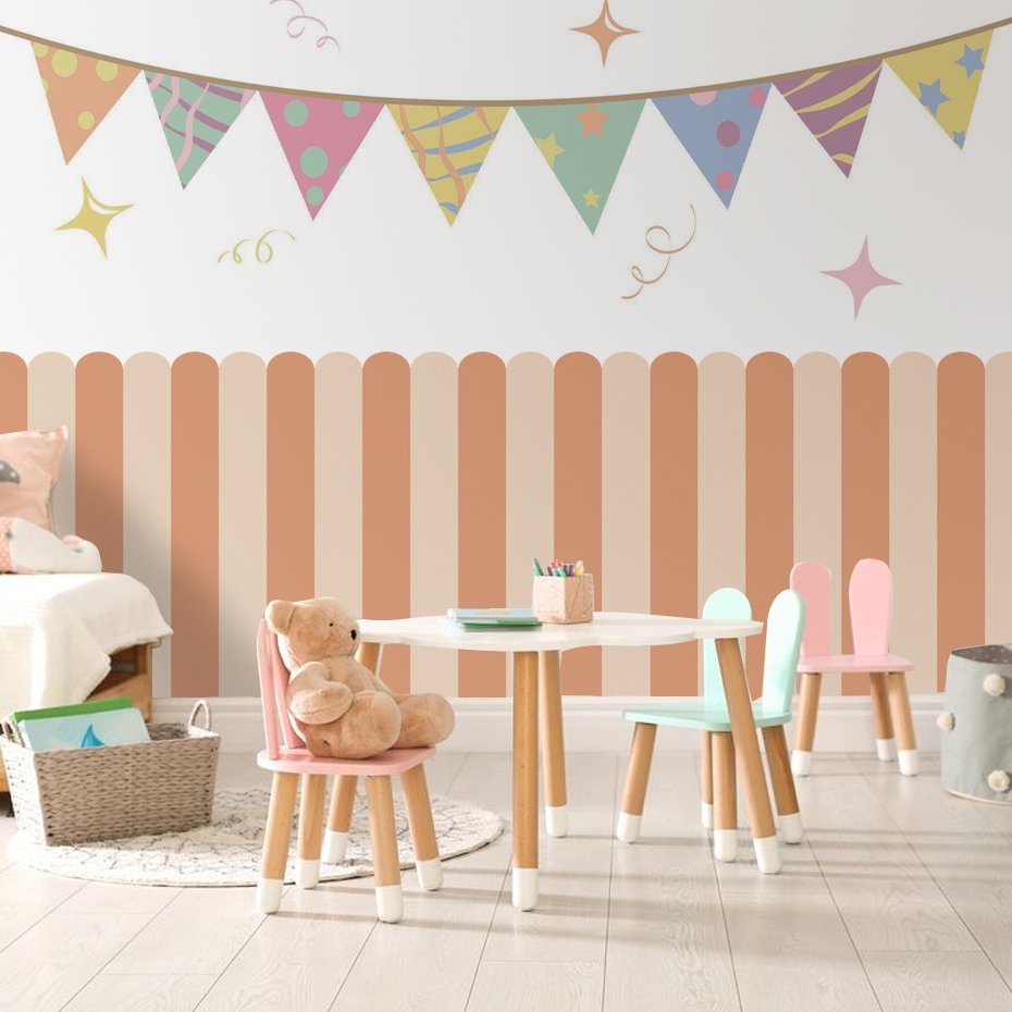 Multicolor Vertical Striped Ar - огляд і ціна Home Decor Wallpaper