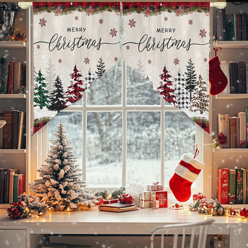 VIKAMA Christmas Swag Curtain  - огляд і ціна Home Decor Youtube